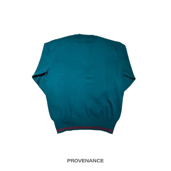 🔴 Gucci GG Logo Golf V Neck Sweater - Forest Green - Picture 2 of 6